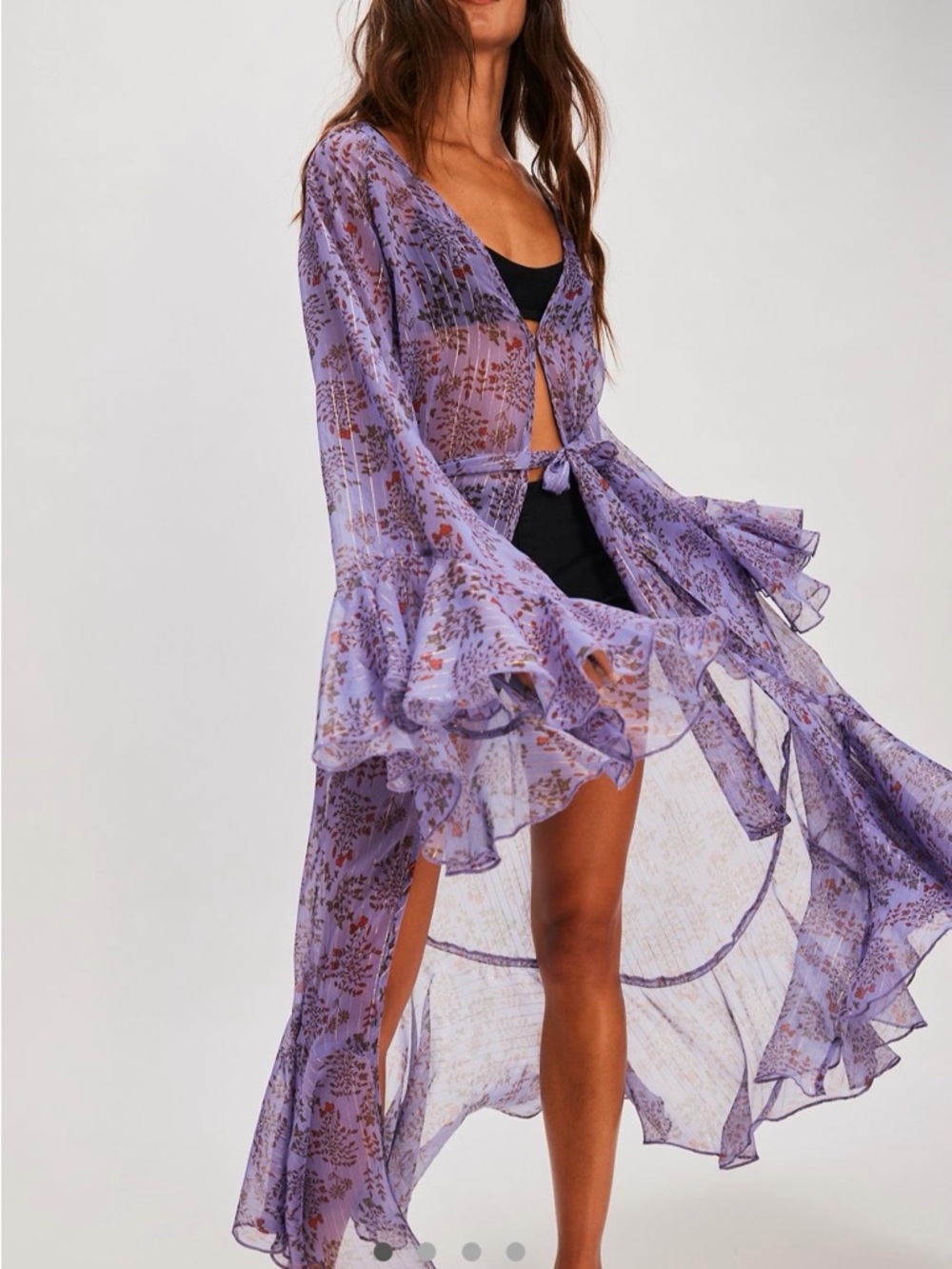 Free People Ibiza Bell Sleeve Duster One Size